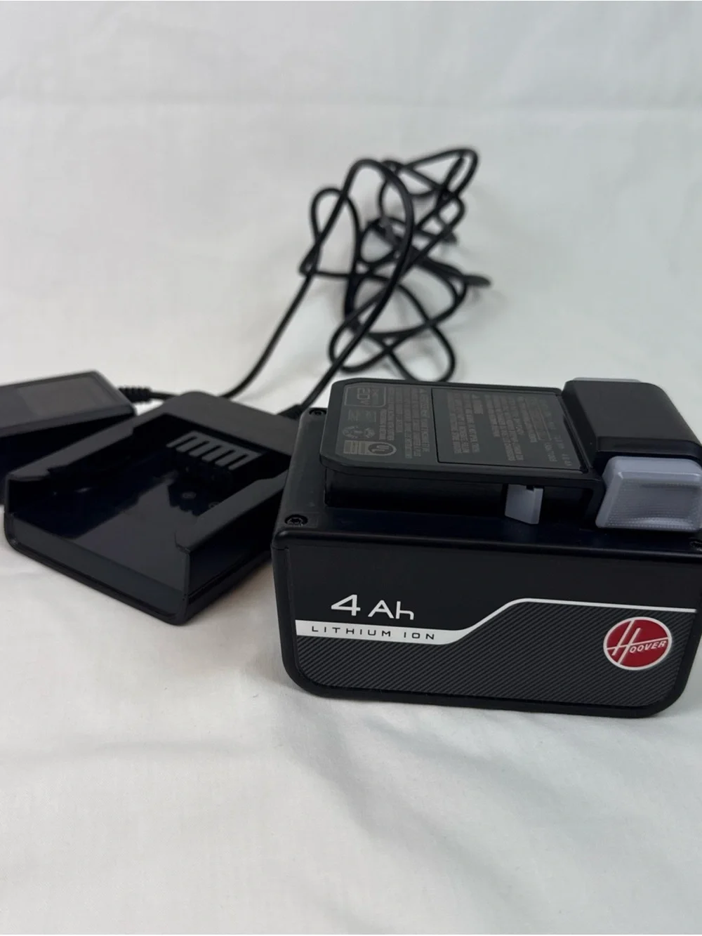 4Ah Black Lithium-Ion Battery Pack with Charger for Hoover Vacuum